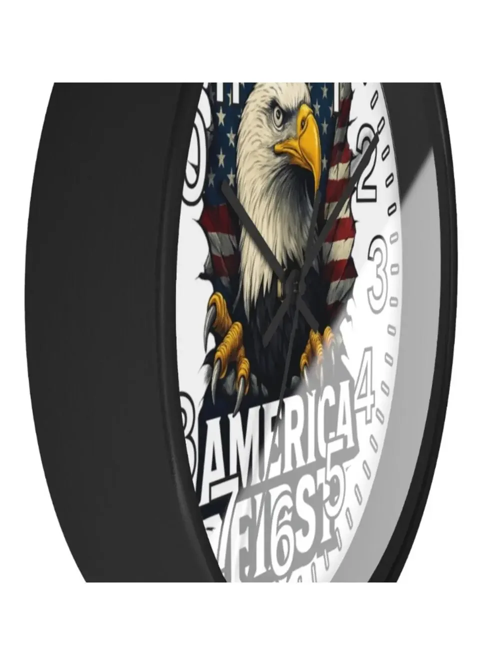 America First American Glow In The Dark Wall Clock New!